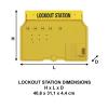 Master Lock 1482B Lockout Tagout Padlock Station , Yellow(Unfilled)