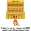 Master Lock 1484BP410 Lockout Tagout Padlock Station(Includes 20 Zenex Padlocks)