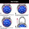 Master Lock 1504D Locker Lock Combination Padlock, 1 Pack, Red(Blue)