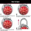 Master Lock 1504D Locker Lock Combination Padlock, 1 Pack, Red(Color May Vary)