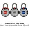 Master Lock 1504D Locker Lock Combination Padlock, 1 Pack, Red(Magnification Lens  Color May Vary)