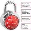 Master Lock 1504D Locker Lock Combination Padlock, 1 Pack, Red(Red)