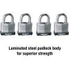 Master Lock 1803DLF Fortress Outdoor Padlock with Key, 1 Pack(4 Pack  Keyed-Alike)