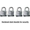 Master Lock 1803DLF Fortress Outdoor Padlock with Key, 1 Pack(4 Pack  Keyed-Alike)