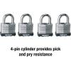 Master Lock 1803DLF Fortress Outdoor Padlock with Key, 1 Pack(4 Pack  Keyed-Alike)
