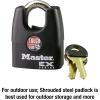 Master Lock 1DEX Shrouded Outdoor Padlock with Key, 1 Pack