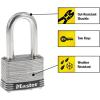 Master Lock 1SSTLF Stainless Steel Outdoor Padlock with Key, 2 Pack Keyed-Alike(1 Pack)