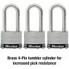 Master Lock 1SSTRILH Stainless Steel Outdoor Padlock with Key, 3 Pack Keyed-Alike(3 Pack  Keyed-Alike)