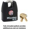 Master Lock 3DEX Shrouded Outdoor Padlock with Key, 1 Pack