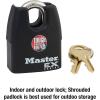Master Lock 3DEX Shrouded Outdoor Padlock with Key, 1 Pack
