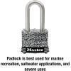 Master Lock 3SSKADLF Stainless Steel Outdoor Padlock with Key, 1 Pack(1 Pack)