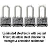 Master Lock 3SSKADLF Stainless Steel Outdoor Padlock with Key, 1 Pack(4 Pack  Keyed-Alike)