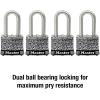 Master Lock 3SSKADLF Stainless Steel Outdoor Padlock with Key, 1 Pack(4 Pack  Keyed-Alike)
