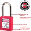 Master Lock 410KARED Lockout Tagout Safety Padlock with Key, Keyed-Alike