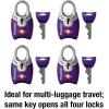 Master Lock 4689Q TSA Approved Luggage Lock, 4 Pack, Colors May Vary(4 Count (Pack of 1))