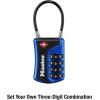 Master Lock 4697D Set Your Own Combination TSA Approved Luggage Lock, 1 Pack, Colors May Vary(3 Pack  Color May Vary)