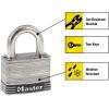 Master Lock 5SST Stainless Steel Outdoor Padlock with Key, 2 Pack Keyed-Alike(1 Pack)
