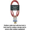 Master Lock 719D Steel Cable with Integrated Outdoor Padlock with Key, 1 Pack