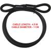 Master Lock 72DPF Steel Cable with Looped Ends, 15 ft. Long, 1 Pack, Black(15 ft. cable)