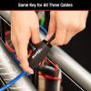Master Lock Bike Lock Cables with Key, Blue, Green, and Red 3-Pack of Keyed-Alike Bicycle Cable Locks, 6 ft. Long, 8127TRI(6 ft. Long)