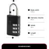 Master Lock Black Combination Padlock, Indoor Gym Locker Lock with Customizable 3-Digit Code for Luggage, Backpacks, Cabinets, 647D(1 Pack)