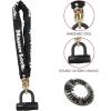 Master Lock Black Outdoor Hardened Steel Link Chain with Mini U-Lock for Securing Bikes, Motorcycles, and Electric Scooters, Chain Length is 3 ft x 3/8 in, Mini U Lock is 3.5in W x 0.55 in Dia 8234EC(Steel Chain With Mini U-Lock)