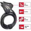 Master Lock Black Python Bike Lock with Key, Adjustable Metal Cable Lock has a Weather Resistant Vinyl Coating for Outdoor Equipment, Bicycles, Trail Cameras, 6 Feet Long, 8418D(Black)