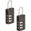 Master Lock Black Set Your Own Combination Luggage Lock, Custom Combo Suitcase Padlock for Travel Bags or Backpacks, 2 Pack, 646T(2 Count ( Pack of 1))