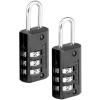 Master Lock Black Set Your Own Combination Luggage Lock, Custom Combo Suitcase Padlock for Travel Bags or Backpacks, 2 Pack, 646T(2 Count ( Pack of 1))
