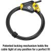 Master Lock Black and Yellow Python Cable Lock with Key, Outdoor Lock for Bikes, Trail Cameras, and Other Equipment, 6 Foot Long x 3/8-Inch Diameter, 8413DPF(6′ x 3/8″ diameter (Pack of 6))