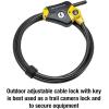Master Lock Black and Yellow Python Cable Lock with Key, Outdoor Lock for Bikes, Trail Cameras, and Other Equipment, 6 Foot Long x 3/8-Inch Diameter, 8413DPF(6′ x 3/8″ diameter (Pack of 6))