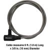 Master Lock Cable Lock, Keyed Bike Lock, 6 ft. Long, 8154DPF(6 Ft.)