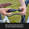 Master Lock Cable Lock, Set Your Own Combination Bike Lock, 6 ft. Long, Black, 8122D