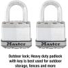 Master Lock M1XT Magnum Heavy Duty Padlock with Key, 2 Pack Keyed-Alike(2 Pack  Keyed-Alike)