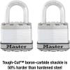 Master Lock M1XT Magnum Heavy Duty Padlock with Key, 2 Pack Keyed-Alike(2 Pack  Keyed-Alike)
