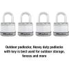 Master Lock M1XT Magnum Heavy Duty Padlock with Key, 2 Pack Keyed-Alike(4 Pack  Keyed-Alike)