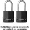 Master Lock M515XTLH Magnum Heavy Duty Padlock with Key, 2 Pack Keyed-Alike(2 Pack  Keyed-Alike)