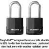 Master Lock M515XTLH Magnum Heavy Duty Padlock with Key, 2 Pack Keyed-Alike(2 Pack  Keyed-Alike)