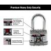 Master Lock M5XTRILF Magnum Heavy Duty Outdoor Padlock with Key, 3 Pack Keyed-Alike Silver(2 Pack  Keyed-Alike)
