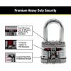 Master Lock M5XTRILF Magnum Heavy Duty Outdoor Padlock with Key, 3 Pack Keyed-Alike Silver(3 Pack  Keyed-Alike)