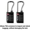 Master Lock Padlock, Set Your Own Combination TSA Accepted Luggage Lock, 1-5/16 in. Wide, 4696D, Black(2 Pack)