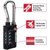 Master Lock Padlock, Set Your Own Combination TSA Accepted Luggage Lock, 1-5/16 in. Wide, 4696D, Black(4 Pack)