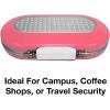 Master Lock Portable Small Lock Box, Set Your Own Combination Lock Portable Safe, Personal Travel Safe, 5900D, Gunmetal Grey(Pink)