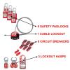 Master Lock S1900VE410 Deluxe Lockout Tagout Padlock, Valve & Electrical Station(Includes 6 Zenex Padlocks)