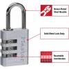 Master Lock Set Your Own Combination Aluminum Lock, Small Lock for Backpacks, Cabinets, or Zippers with 3-Digit Code,1-3/16 Inches Wide, 630D(4 Pack)