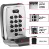 Master Lock Wall Mount Key Lock Box with Push Button for House Keys, Outdoor Key Safe with Combination Lock, 5 Key Capacity, 5423EC , Black