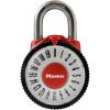Master Lock 1504D Locker Lock Combination Padlock, 1 Pack, Red(Magnification Lens  Color May Vary)