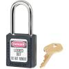Master Lock 410BLK Lockout Tagout Safety Padlock with Key Black 0.25 in. Shackle Diameter