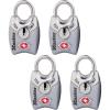Master Lock 4689Q TSA Approved Luggage Lock, 4 Pack, Colors May Vary(4 Count (Pack of 1))