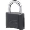 Master Lock Black Combination Padlock, Set Your Own Combo Lock, Weather Resistant Indoor and Outdoor Padlock with Code for Gym Locker, Gate, Shed, 178D(Combination Lock  1 Pack)